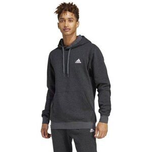 Men adidas Climawarm Essentials Thumb Holes Fleece Hoodie Sweatshirt Small Gray